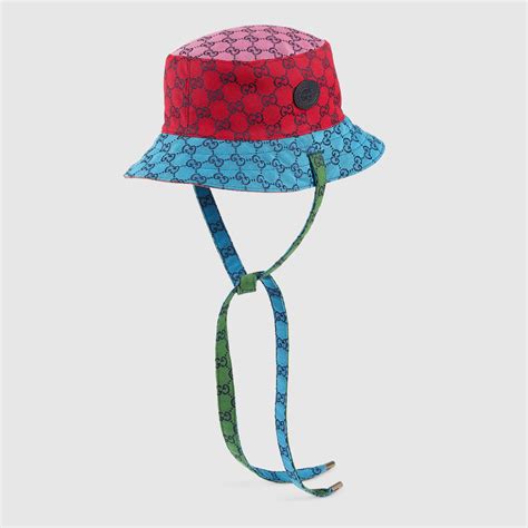 gucci bucket hat colorful|gucci reversible bucket hat.